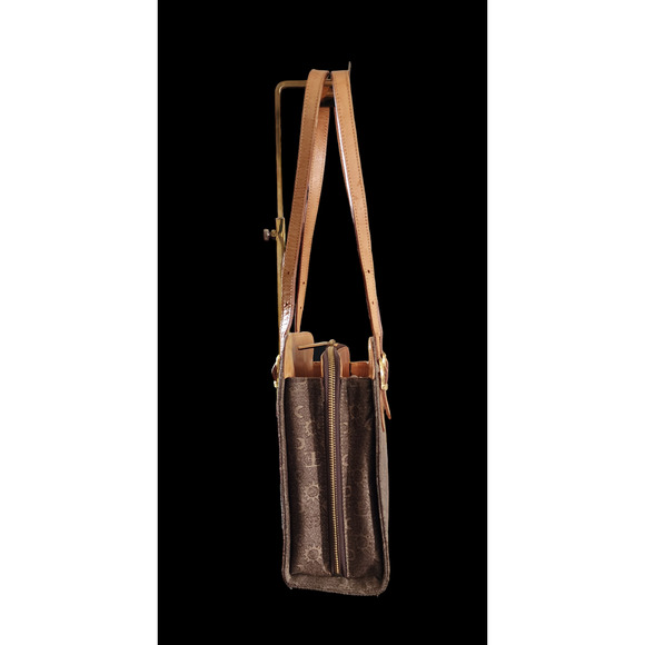 EL PORTAL Shoulder Bag Medium Purse Leather Trim and Strap - Picture 10 of 10